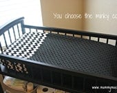 Chevron Changing Table Pad Cover - Black and White Chevron with Your Choice of Minky - by Mommy Moxie on Etsy