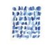 Sea Glass original painting Watercolor Beach Finds Ultramarine blue home decor