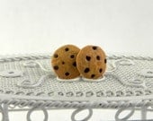 Chocolate Chip Cookie Stud Earrings by Lyssasstuff on Etsy