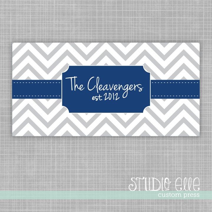 NEW - Chevron Personalized Custom Canvas - 10in. x 20in.