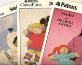 Cabbage Patch Preemie Dolls Trio of Knit and Crochet Patons Patterns