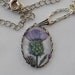 Scottish Thistle Pendant - Jewelry Women Teen Girl Flower Purple Celtic