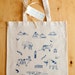 Extinct Animals Silkscreened Canvas Tote Bag