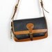 Dooney and Bourke two tone satchel bag / blue & brown cross body messenger