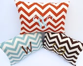 Monogrammed Pillow Chevron Pillow Cover Monogram with Insert Embroidered Monogram 12 x 16 Personalized Gift Nursery Decor Baby Wedding