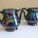 Vintage Beauce (Beauceware) Pottery - Cream & Sugar Set - Iridescent Glaze