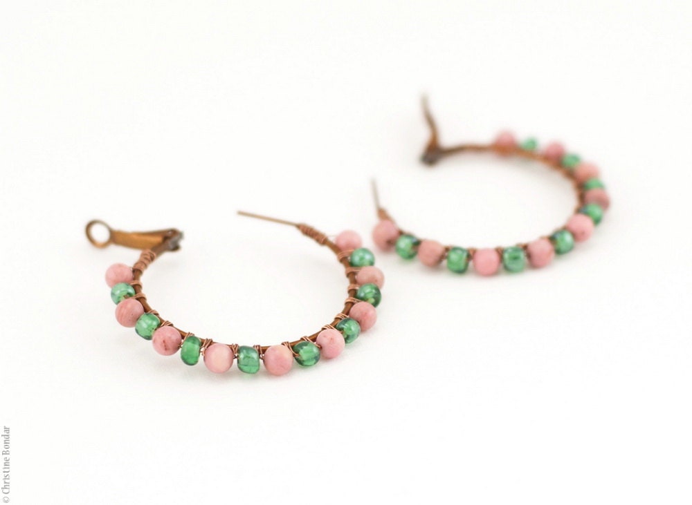 Hoop Earrings - Boho Earrings, Gypsy Jewelry, Bohemain Jewelry