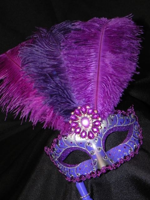 Shades of Purple and Silver Princess Venetian Mask