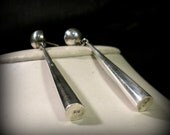Long Sterling Cone Earrings