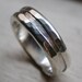 mens silver ring - rustic sterling silver ring - hand finished artisan designed silver wedding or engagement band - shiny high polish finish