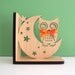 Night Owl Bookend: Wood Modern Baby Nursery Children
