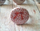 Button Ring (red bow & flowers)