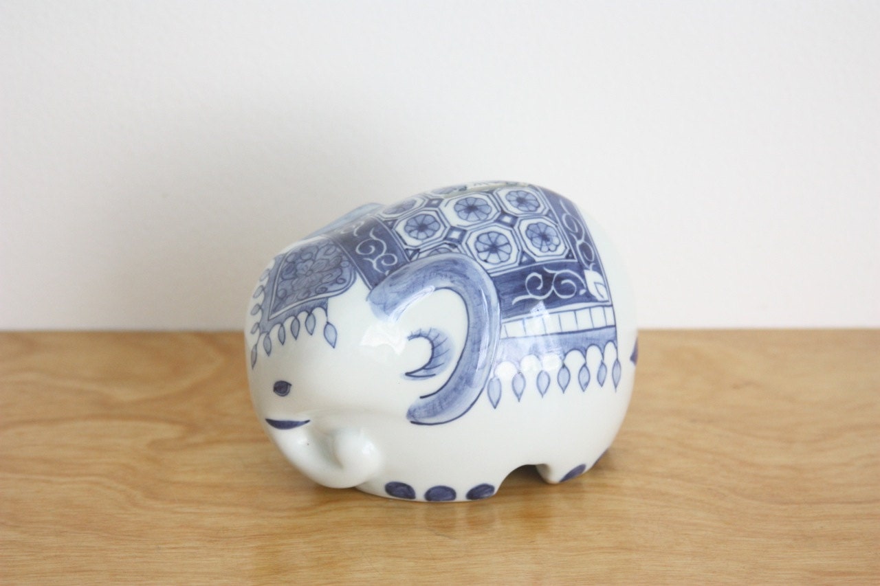 Vintage Ceramic Elephant Bank