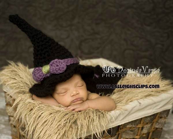 Instant Download Crochet Pattern- No. 65 Crafty Witch Hat and Cape- PDF Digital files -variety of sizes Nb - Adult
