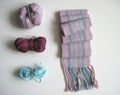 Handwoven Sugar Cane Fiber Scarf in Mauve