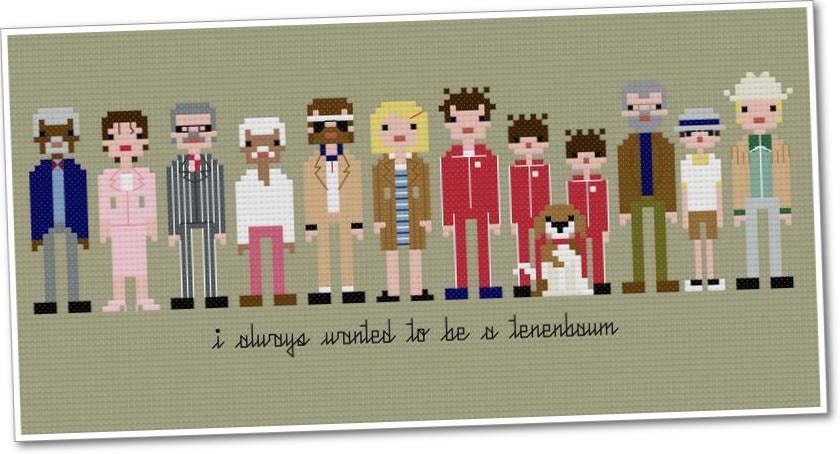 Pixel People - The Royal Tenenbaums - PDF Cross-stitch Pattern - INSTANT DOWNLOAD