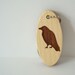 Raven Keychain Key Chain Wood Maple Walnut Hand Cut Scroll Saw