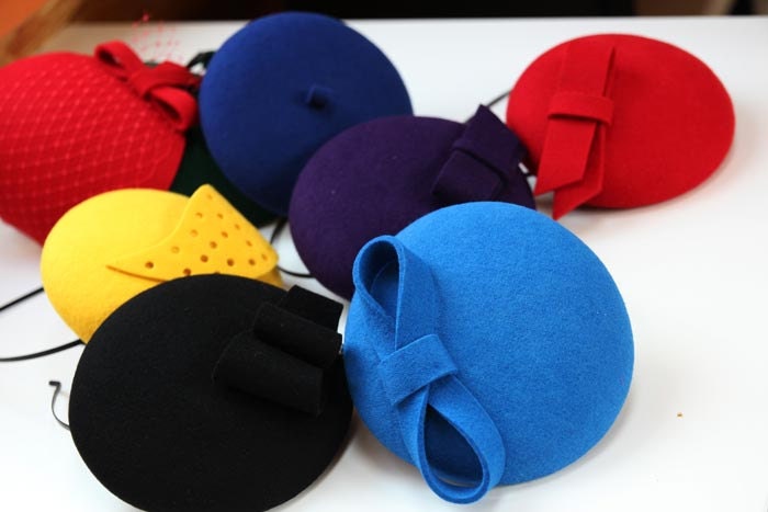 Mini Hat-Button-Violet-Wool Felt