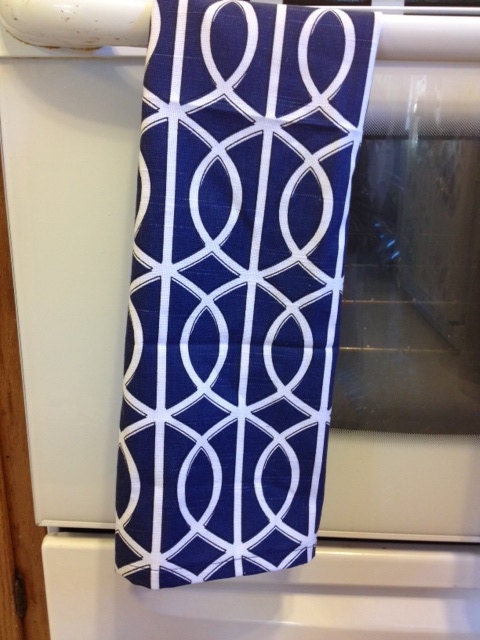 SALE Set of Two Tea Towels in Bella Porte in Twilight