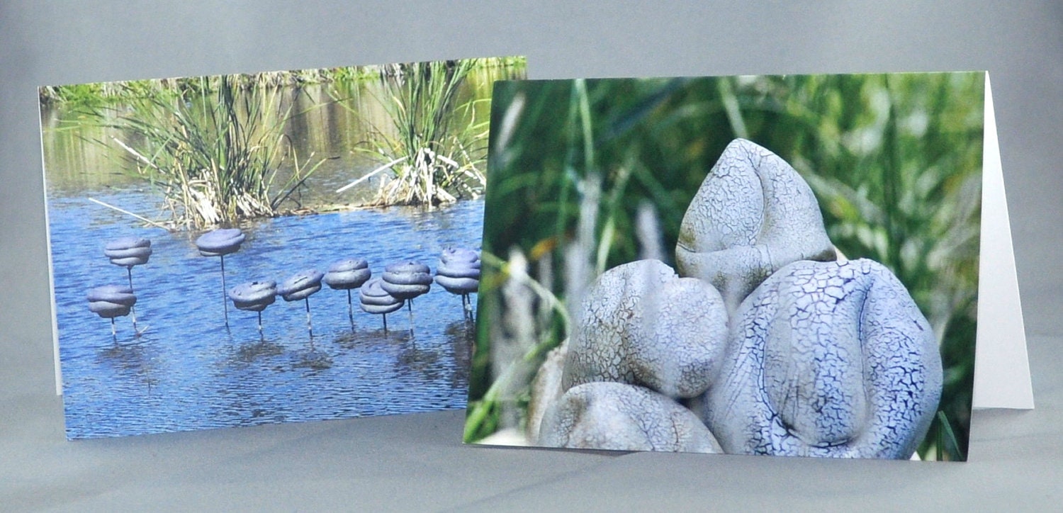 Blank Greeting Card set of 4 featuring Ceramic Installation Image : suitable for any occasion
