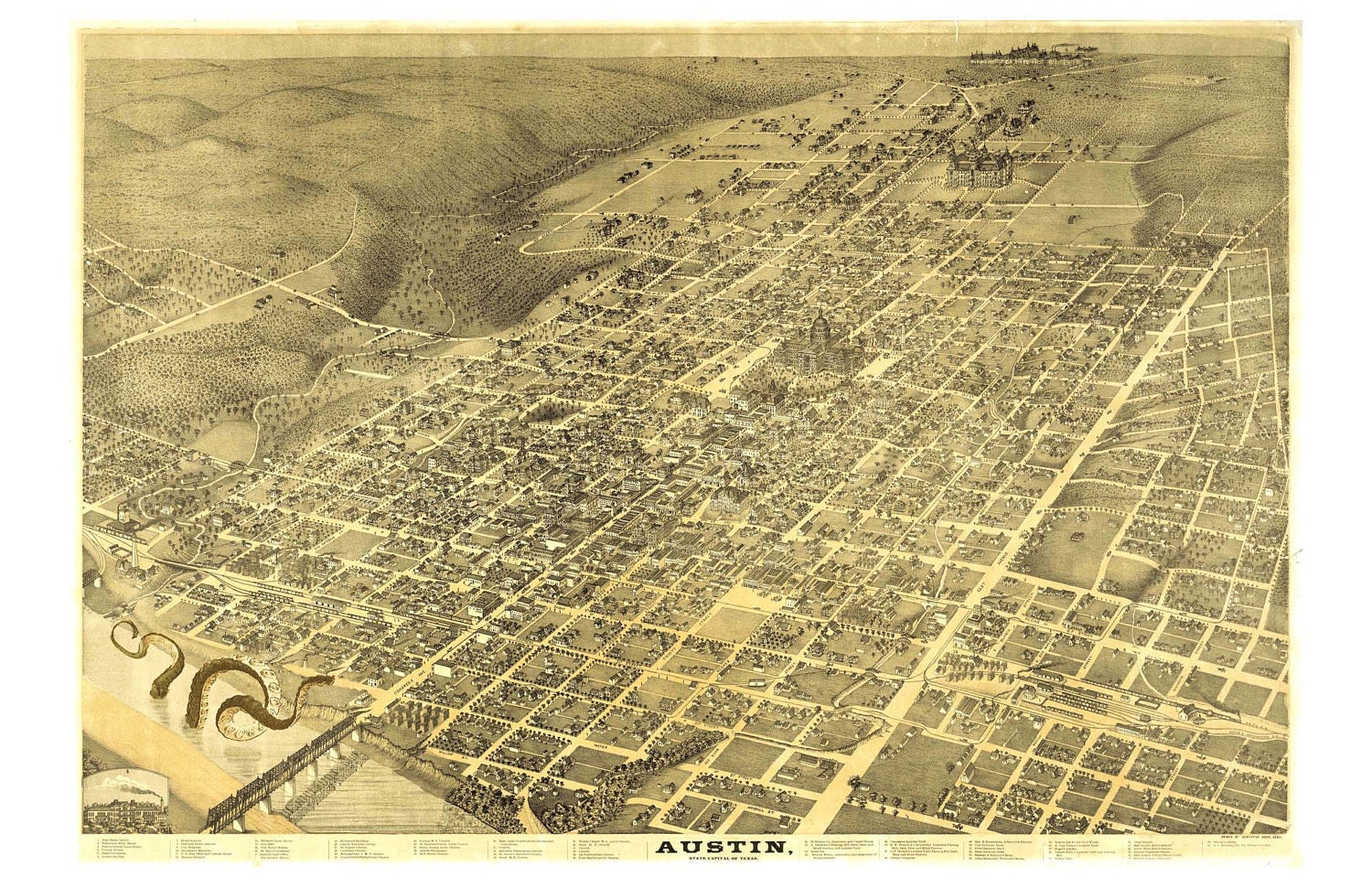 Map of Austin, 1892