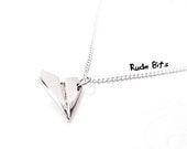 Paper Airplane Necklace