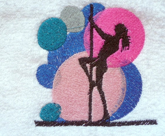 in love with a stripper embroidered Towel Pole Dancer Free Ship