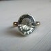 Prasiolite Ring Sterling Silver and 14kt gold Size 7 Stargazer Ring