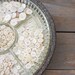 Vintage Round Silver Plate Reticulated Tray with Glass Insert