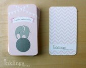 24 Scratch Off Cards for Baby Shower Game / Baby Elephant in Blush Pink