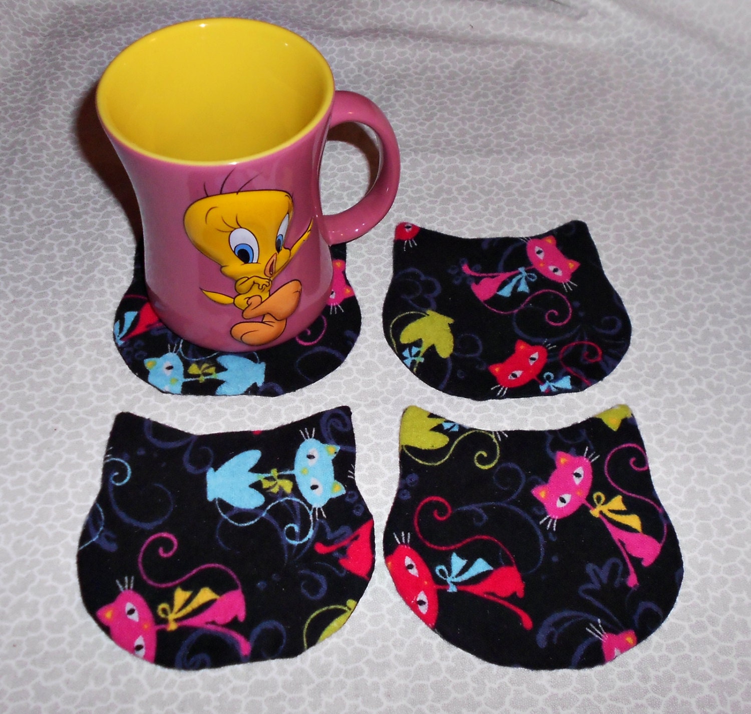 Fabric Kitty Coasters