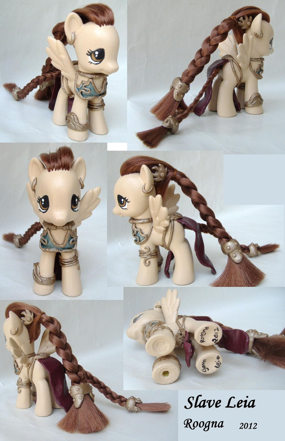 Custom My Little Pony Slave Leia Star Wars pegasus
