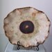 Earth Tone Centerpiece Tray Agate Slice Ceramic Art Vessel Organic Rustic Pottery Abstract Dish Clay Plate