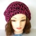 Chunky Slouch Hat Autumn Hat Crochet Beret Black and White Tam