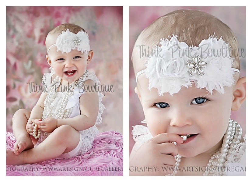 White petti lace romper and headband SET, petti romper,baby headband, white baby headband and lace petti romper,lace romper,petti romper.