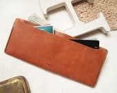 Personalized Thin Wallet - Leather - Hand Stitched