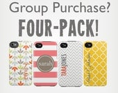 FOUR Personalized iPhone 5 Cases 4 / 4S or 3G or Samsung - Mix and Match Designs - original design by a drop of golden sun