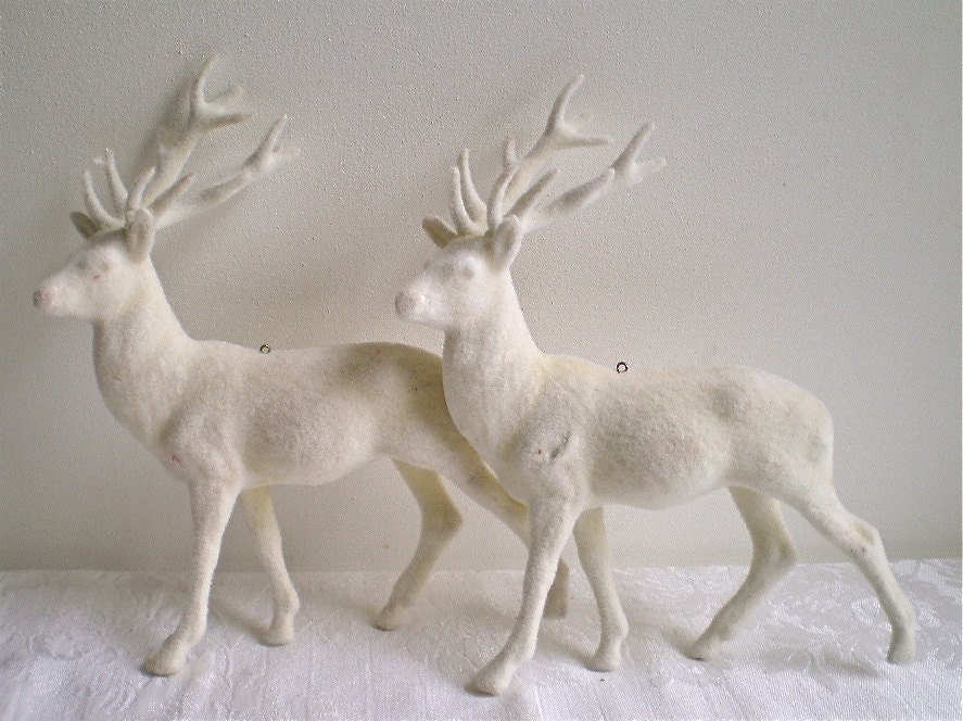 christmas stags vintage decorations deer white by christmas stags vintage decorations deer white by