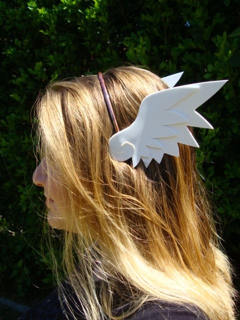 Small Angel Wings Headband by Spif on Etsy