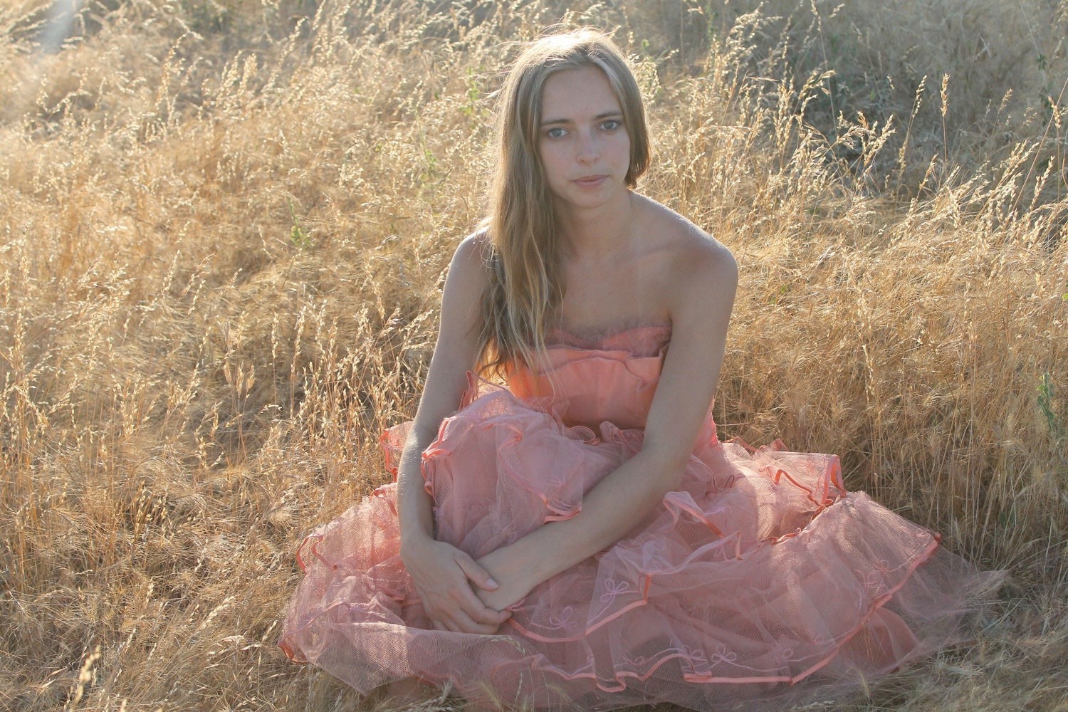 Dusty Rose Party Dress Vintage 1950s