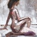 Female Nude Seated- Figure Painting