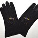 Vintage 40s Black Beaded Gloves by Cresendoe 6 1/2