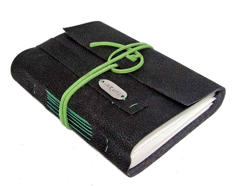 Black Vegan Faux Leather Journal