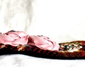 Fabric Cuff .Bracelet with Handmade. Upcycled. OOAK. Gift