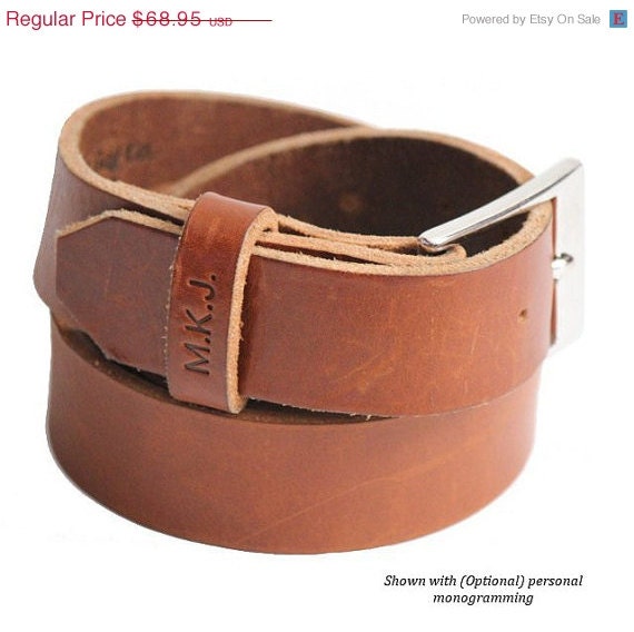 Summer Sale NEW Leather Belt - Toffee - Handmade in the U.S.A.