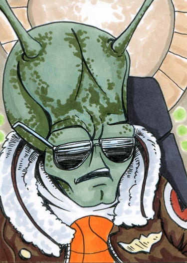 Spaced Invaders Sketch Card