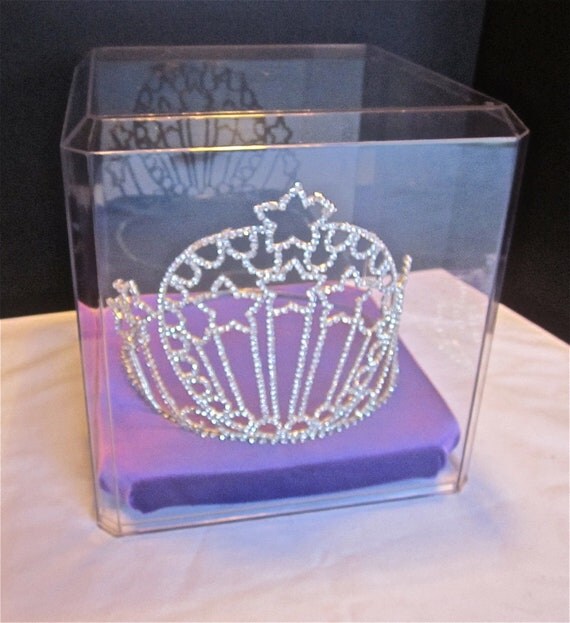 Crown or Tiara Large Display Case for Pageant by HairFlairByAngela