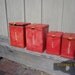 Vintage 1950s Kreamer Canister Set red 4 pieces kitchen