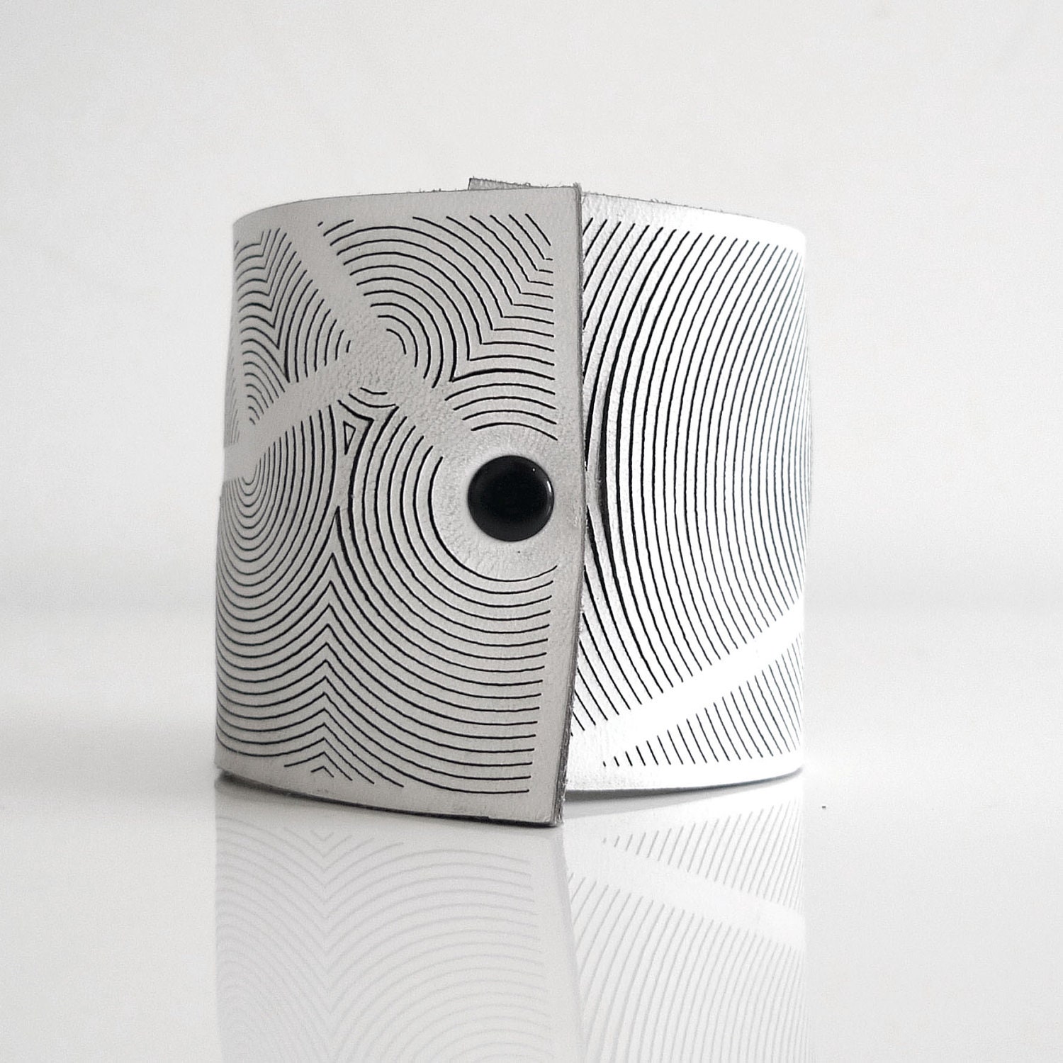Crop Circles Leather Cuff