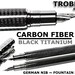 Fountain Pen - Carbon fiber and black titanium metal perfect gift for a man